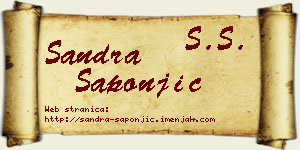 Sandra Šaponjić vizit kartica